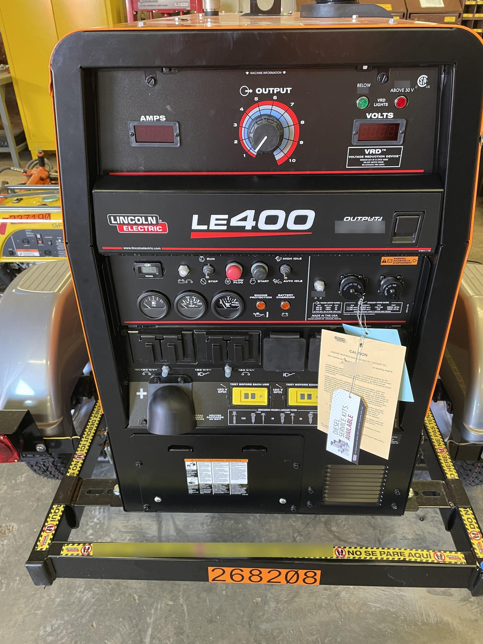 2022 Lincoln Electric LE400 Kubota V1505, Trlr, Cable Rack, Light Kit, ES Decals, T3
