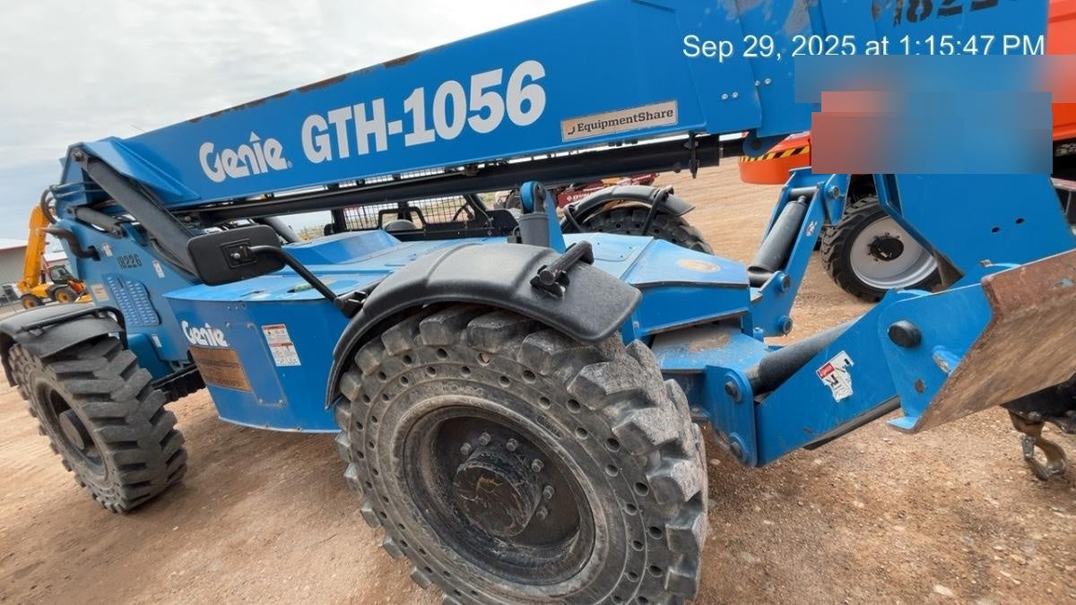 2018 Genie GTH-1056 Genie GTH-1056 w/ROPS, Work Lights, Solid Tires, RH Cab Mesh, Beacon, 60" Carriage and Forks