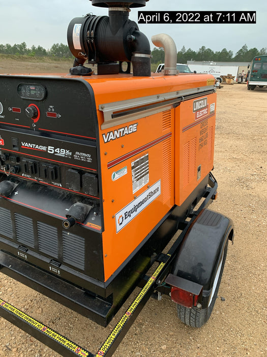 2021 Lincoln Electric Vantage 549X Ready Pak 3, ORANGE (includes trailer, cable rack, fender light kit)