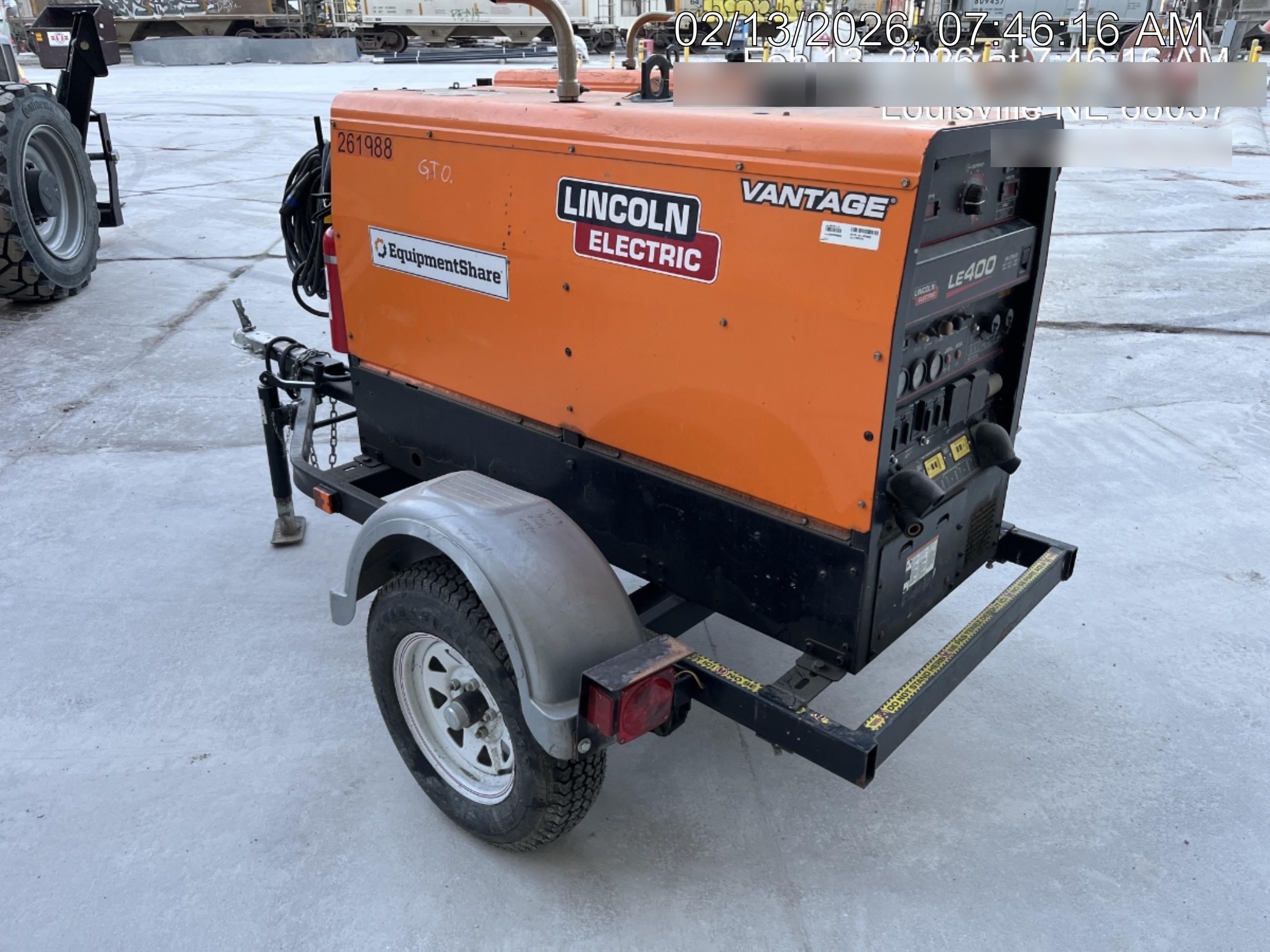 2022 Lincoln Electric LE400 Kubota V1505, Trlr, Cable Rack, Light Kit, ES Decals, T3