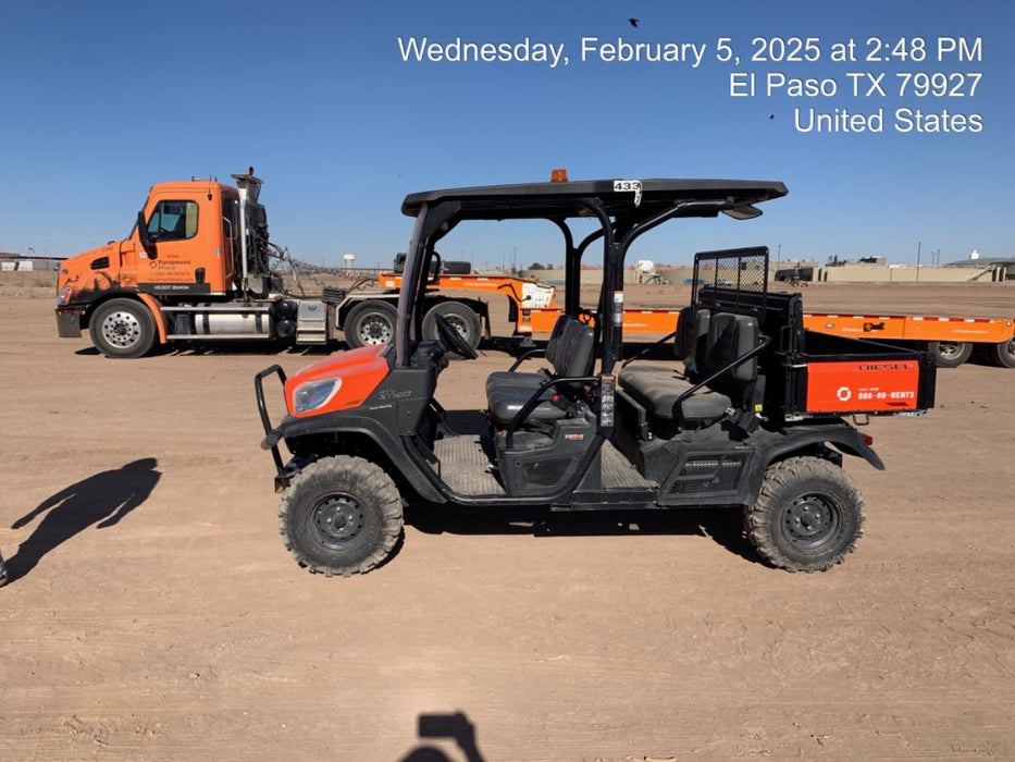 2024 Kubota RTV-X1140W-H 4WD, LED Strobe, Windshield Acrylic Clear, Plastic Canopy, Wire Harness Kit, Backup Alarm