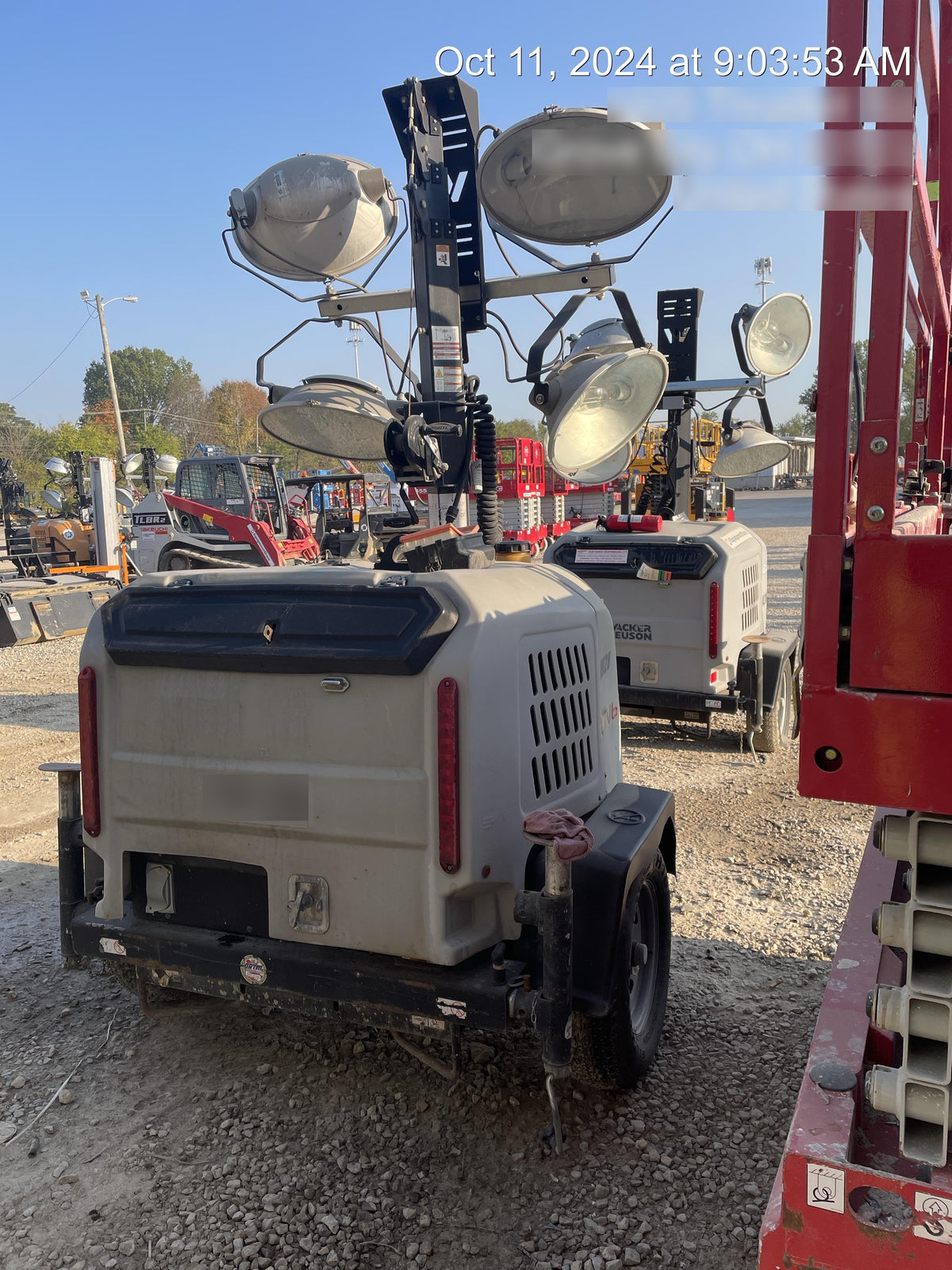 2018 Wacker Neuson LTV6L-MH Wacker Neuson LTV6L Mobile Light Tower w/Fuel Level Sensor Installed