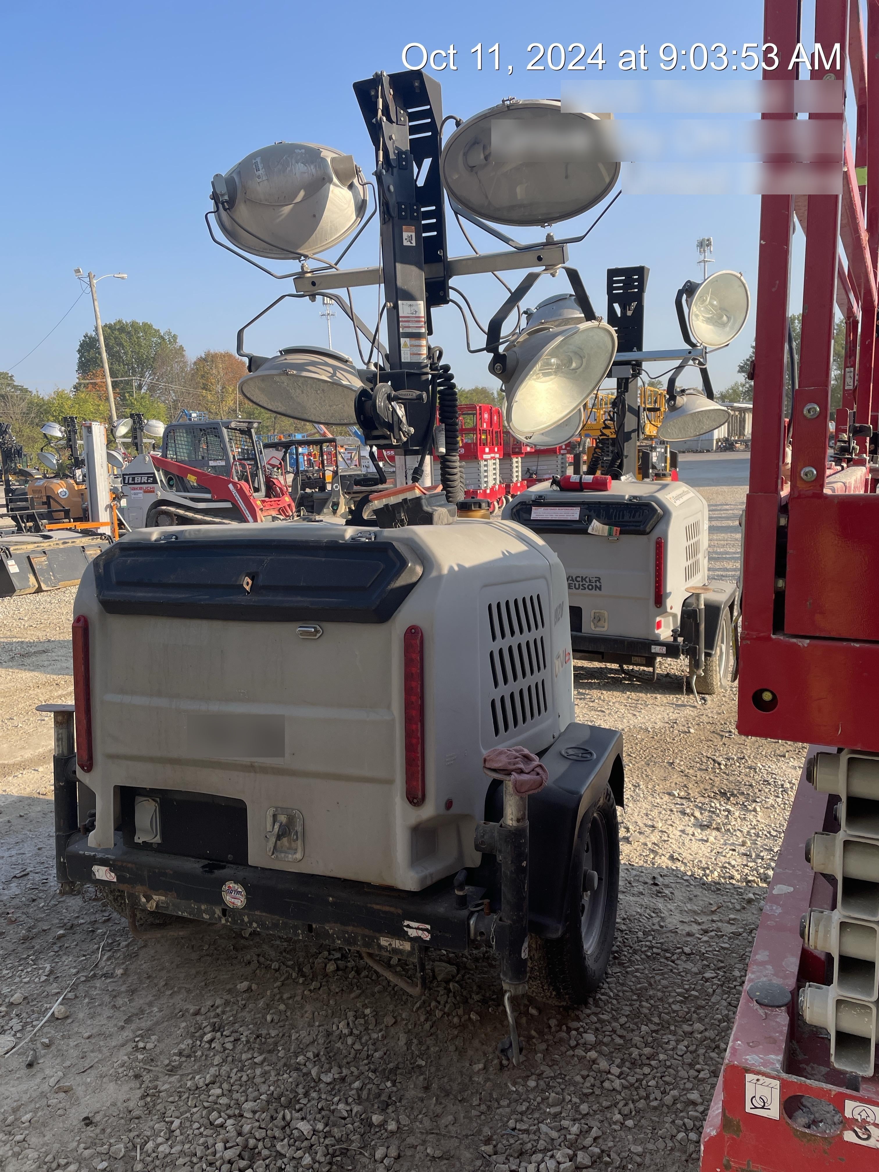 2018 Wacker Neuson LTV6L-MH Wacker Neuson LTV6L Mobile Light Tower w/Fuel Level Sensor Installed