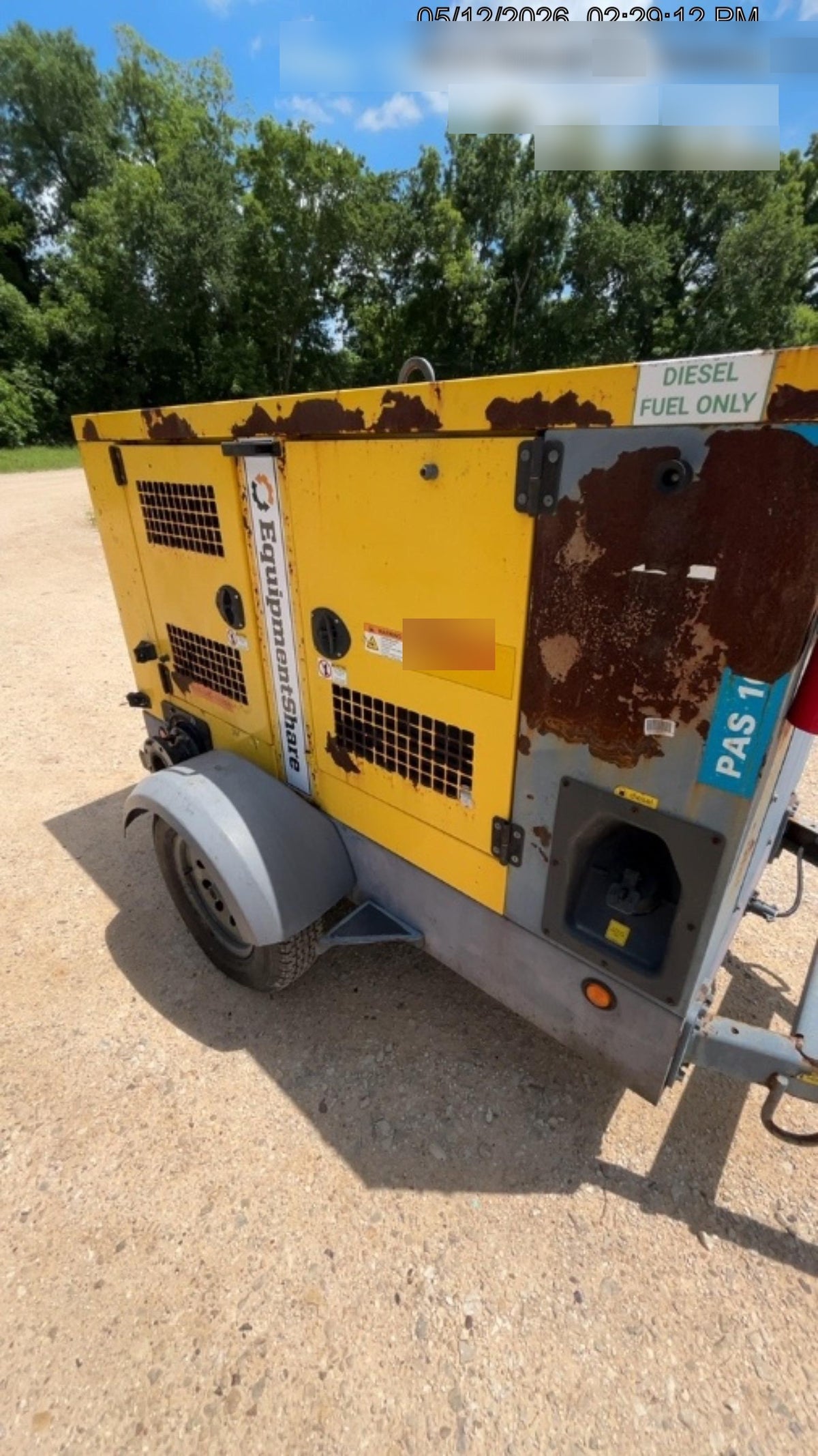2020 ATLAS COPCO PAS 100 HF CS Enclosed