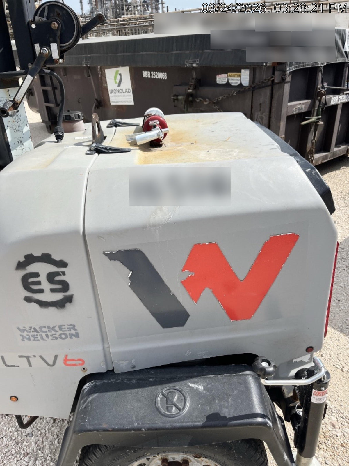 2018 Wacker Neuson LTV6L-MH Wacker Neuson LTV6L Mobile Light Tower w/Fuel Level Sensor Installed