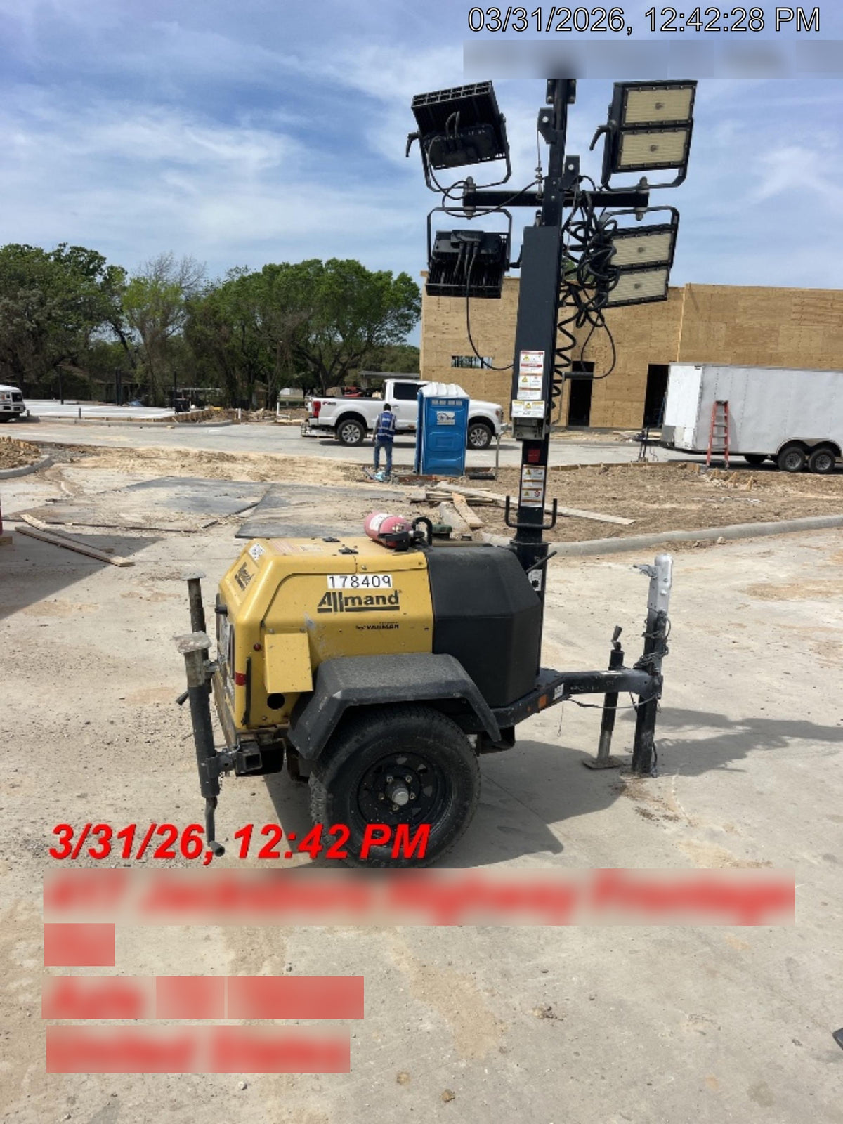 Allmand NLV3GR 3kW Light Plant - LED