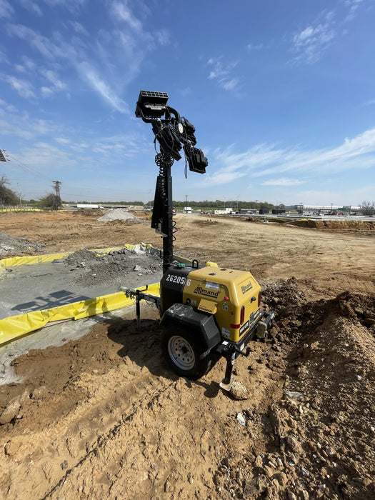 2022 Allmand NLV3GR (4) LED Light Fixture 350W, 23' Vertical Mast, 3kW Prime, Towable, ES Decals, T3