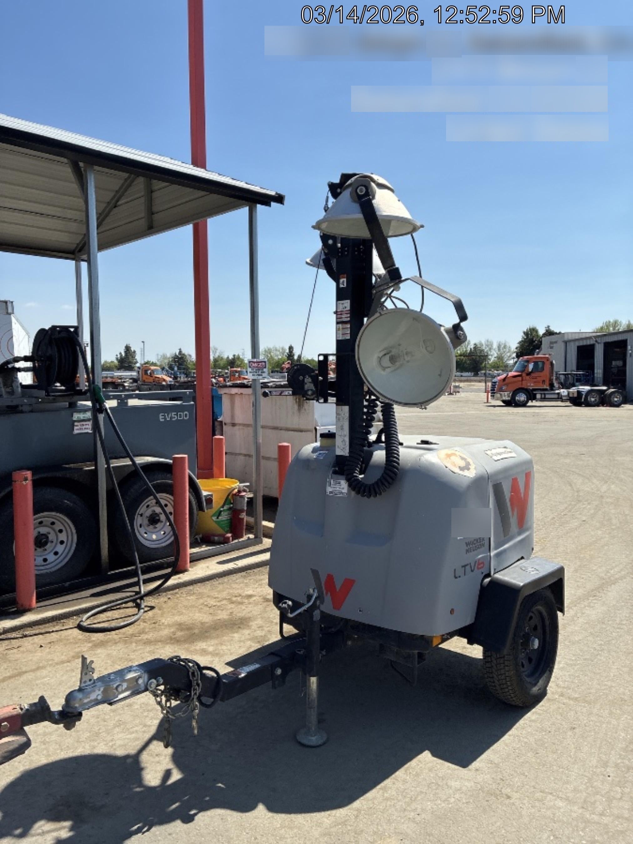 2019 Wacker Neuson LTV6L-MH Wacker Neuson LTV6L Mobile Light Tower w/Fuel Level Sensor Installed