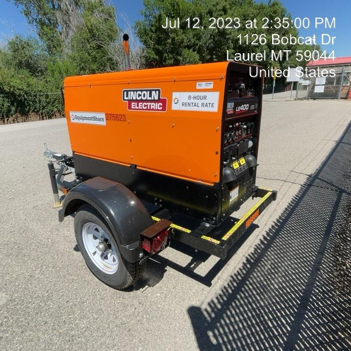 2022 Lincoln Electric LE400 Kubota V1505, Trlr, Cable Rack, Light Kit, ES Decals, T3