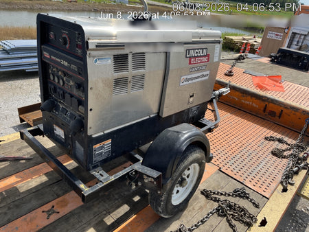 2019 Lincoln Electric Vantage 322 Welder Ready-Pak 3, Two wheel trailer, Fender and Light kit, Cable Rack