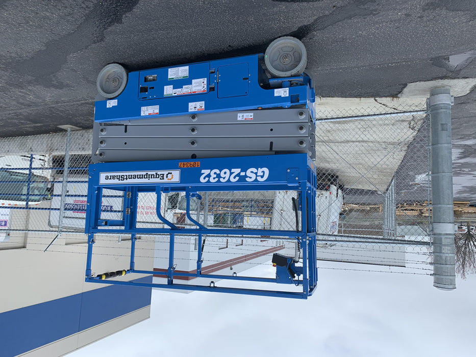 2020 Genie GS-2632 Solid NM Tires, Folding Rails with Half-Height Swing Gate, Beacon, 800W Invertor