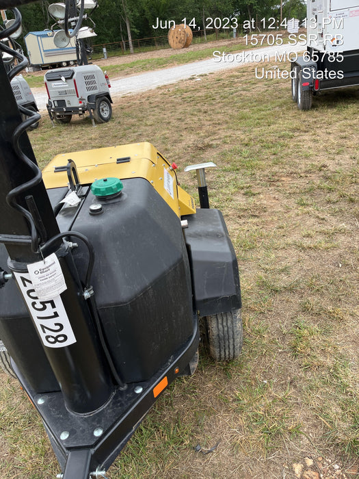 2022 Allmand NLV3GR (4) LED Light Fixture 350W, 23' Vertical Mast, 3kW Prime, Towable, ES Decals, T3