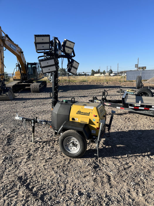 2022 Allmand NLV3GR (4) LED Light Fixture 350W, 23' Vertical Mast, 3kW Prime, Towable, ES Decals, T3