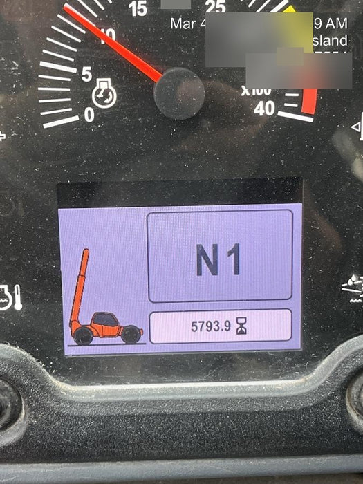 2019 JLG 1255 JLG 1255 T4F w/Full Cab, HVAC, Solid Tires, Work Lights/Beacon, 60" Carriage/Forks