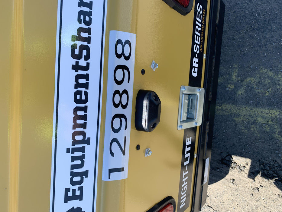 2021 Allmand NLV3GR (4) LED Light Fixture 350W, 23' Vertical Mast, 3kW Prime, Towable, Deep Sea L401, Leveling Jacks, Yanmar T4F 5.8hp