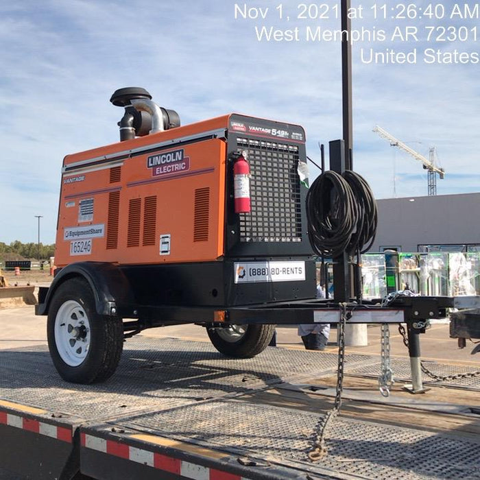 2021 Lincoln Electric Vantage 549X Ready Pak 3, ORANGE (includes trailer, cable rack, fender light kit)