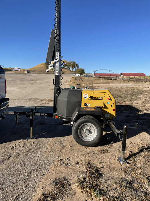 2022 Allmand NLV3GR (4) LED Light Fixture 350W, 23' Vertical Mast, 3kW Prime, Towable, ES Decals, T3