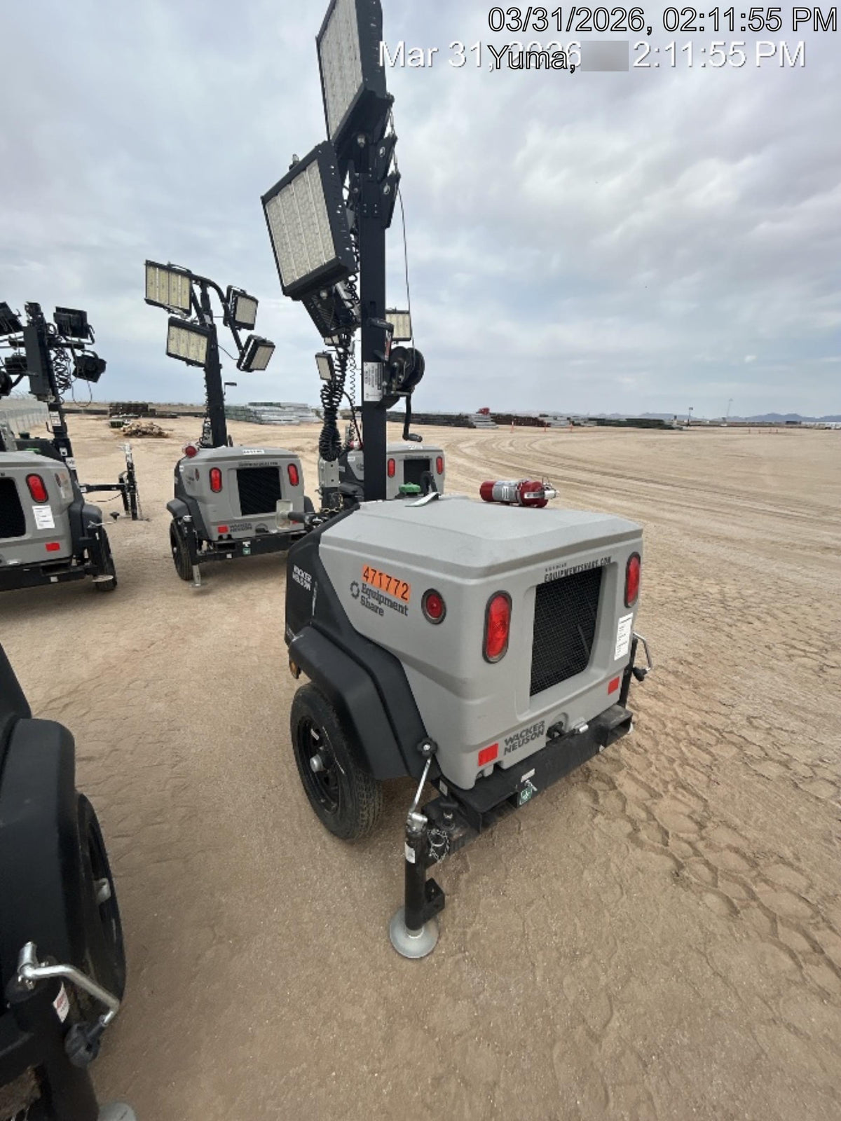 2024 Wacker Neuson LTT4 Diesel, Kohler KDW702, Deep Sea Controller, Auto Start, LED 320W, Bypass Outlet, T3