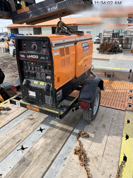 2022 Lincoln Electric LE400 Kubota V1505, Trlr, Cable Rack, Light Kit, ES Decals, T3