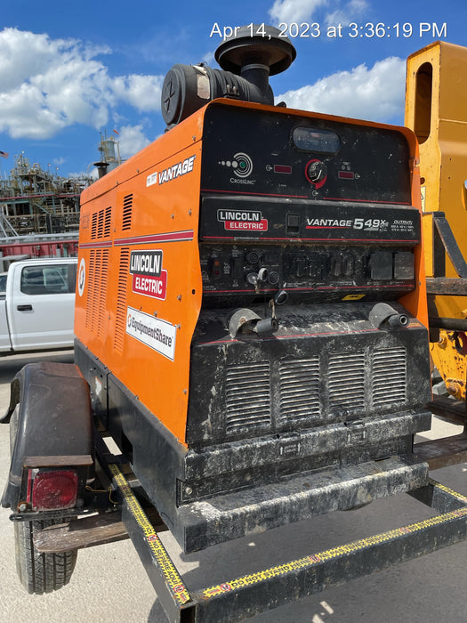 2021 Lincoln Electric Vantage 549X Ready Pak 3, ORANGE (includes trailer, cable rack, fender light kit)