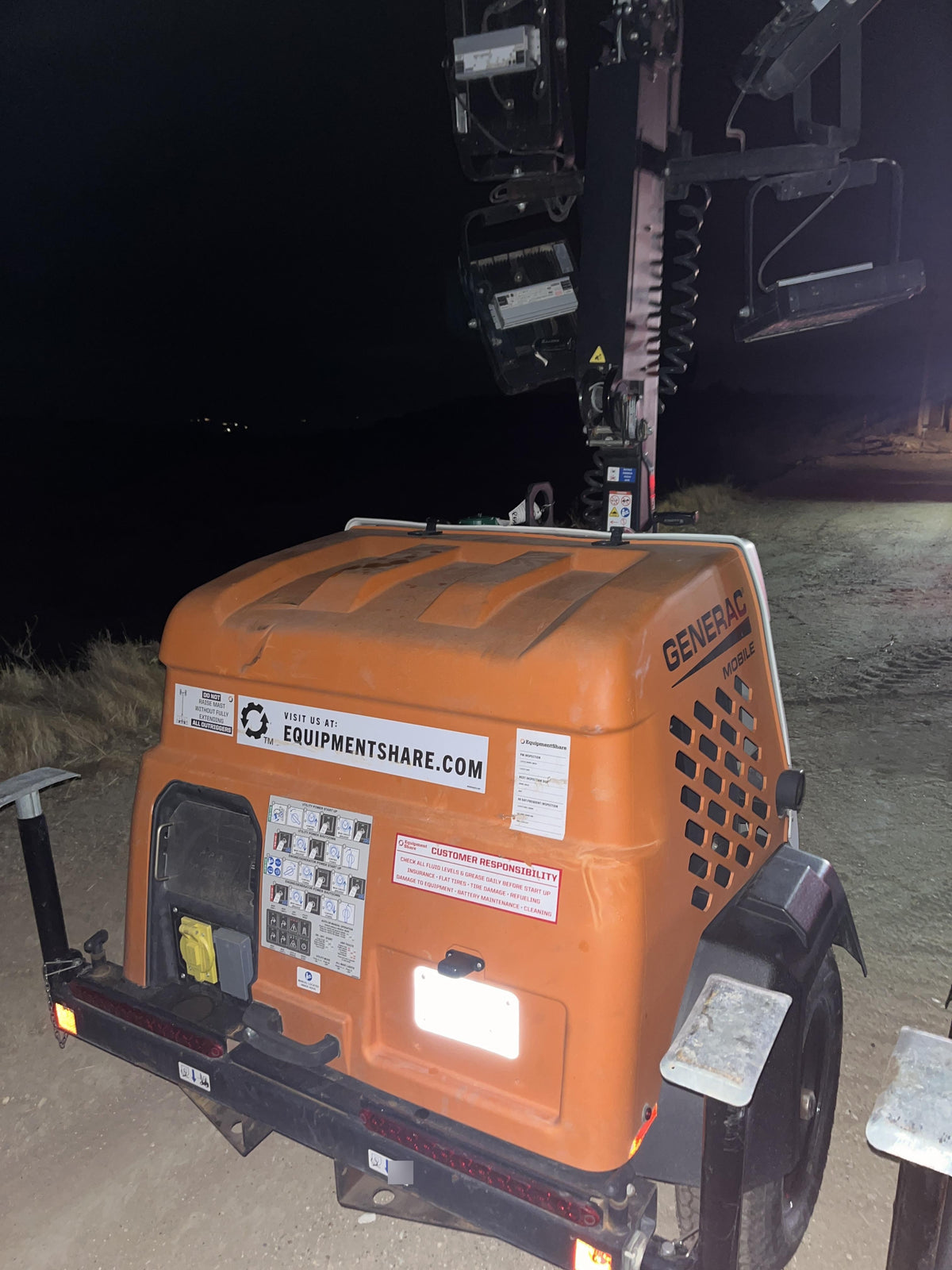 2023 Generac MLT2 Diesel, Flex Switch 120V Input, Powerzone Controller, (4) 320W LED Lights, 4kW Generator, 39.9 Gal Fuel Tank, 2" Ball, T3