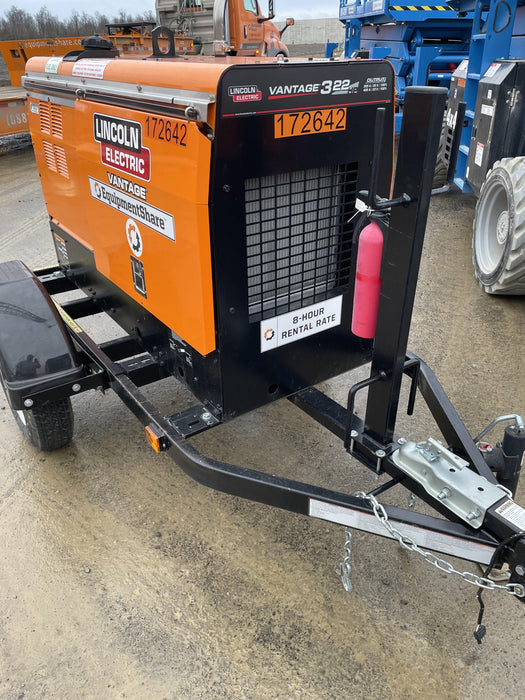 2021 Lincoln Electric Vantage 322 Vantage 322 Ready Pak 3 w/ Decals, ORANGE (includes trailer, cable rack, fender light kit) NO Telematics