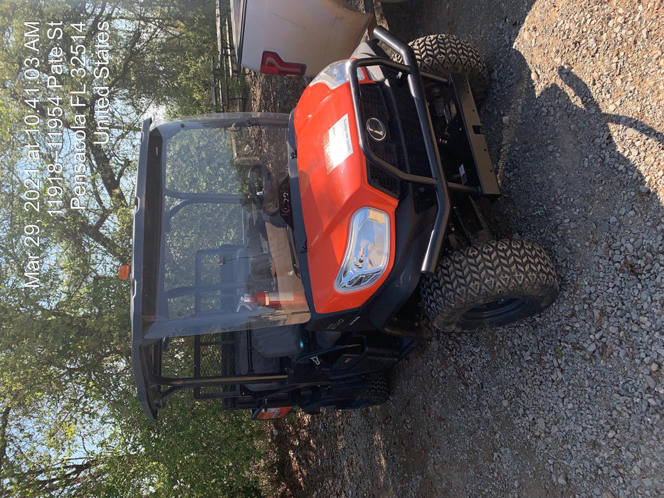 Kubota RTV-X1140W-H 4wd Utility Cart, 4 Seat, Diesel, LED Strobe, Windshield Tempered Glass, Plastic Canopy, Wire Harness Kit, Backup Alarm