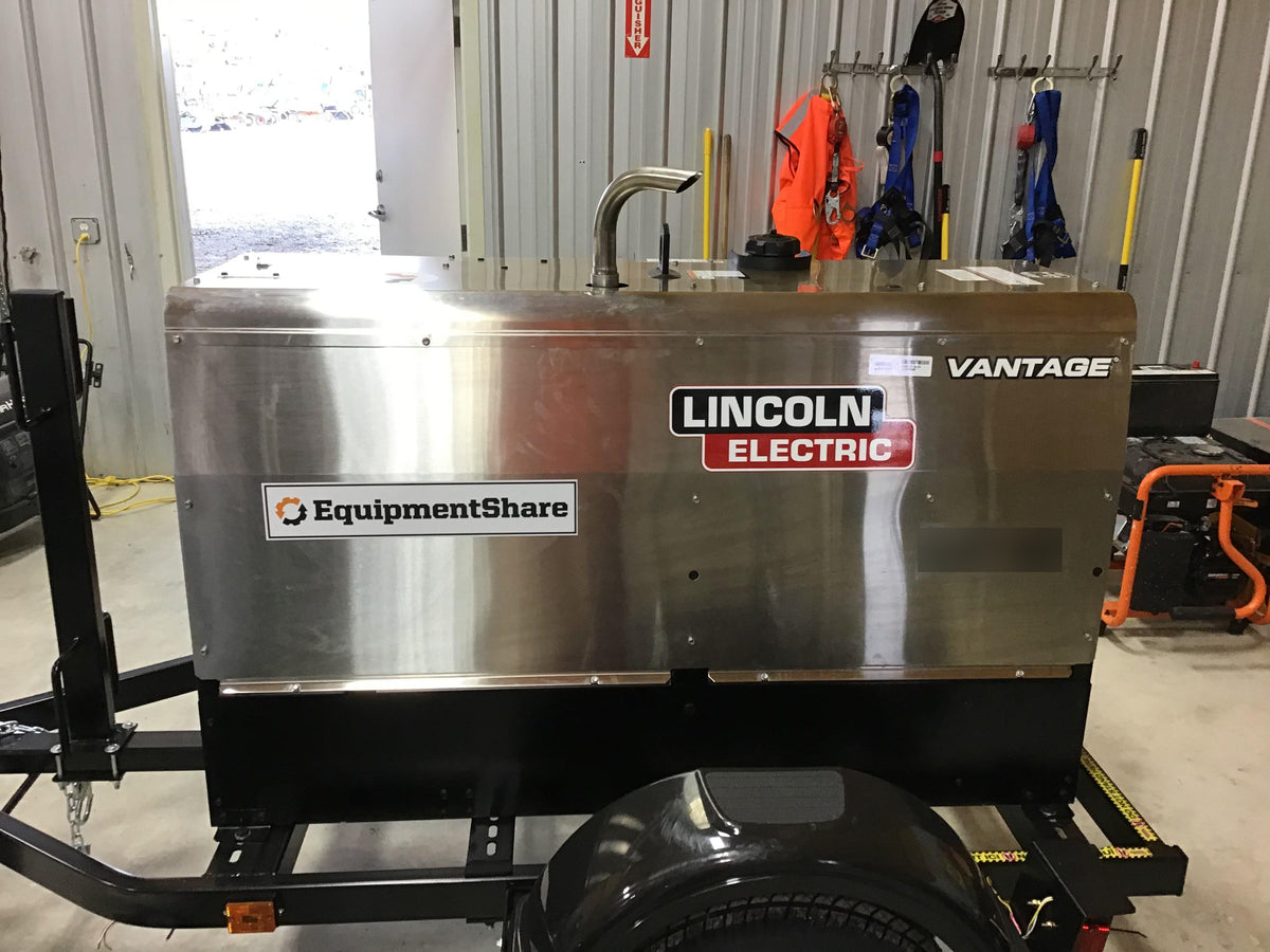 2019 Lincoln Electric Vantage 322 Welder Ready-Pak 3, Two wheel trailer, Fender and Light kit, Cable Rack