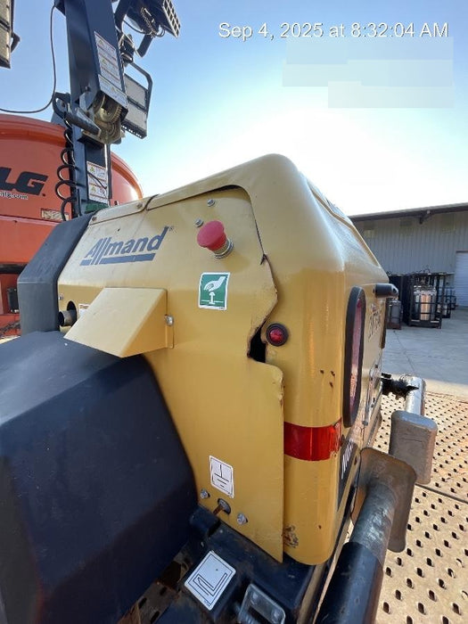 2022 Allmand NLV3GR (4) LED Light Fixture 350W, 23' Vertical Mast, 3kW Prime, Towable, Deep Sea L401, Leveling Jacks, Yanmar T4F 5.8hp