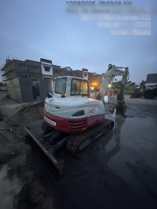 2019 Takeuchi TB290 Cab, AC, Rubber Tracks, Dozer Blade, Travel Alarm, Control Pattern Change Valve, Auxiliary Hydraulics w/18" Quick Coupler Bucket with teeth, 6.2 cu. ft. capacity/24" Quick Coupler Bucket with teeth, 8.6 cu. ft. capacity/36" Quick Coupler Bucket with teeth, 13.4 cu. ft. capacity, Quick Coupler, Hydraulic Thumb Installed