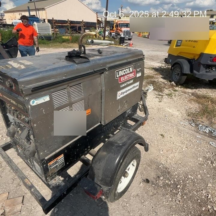 2019 Lincoln Electric Vantage 322 Lincoln Vantage 322 Welder w/Trailer, Light Kit, Cable Rack