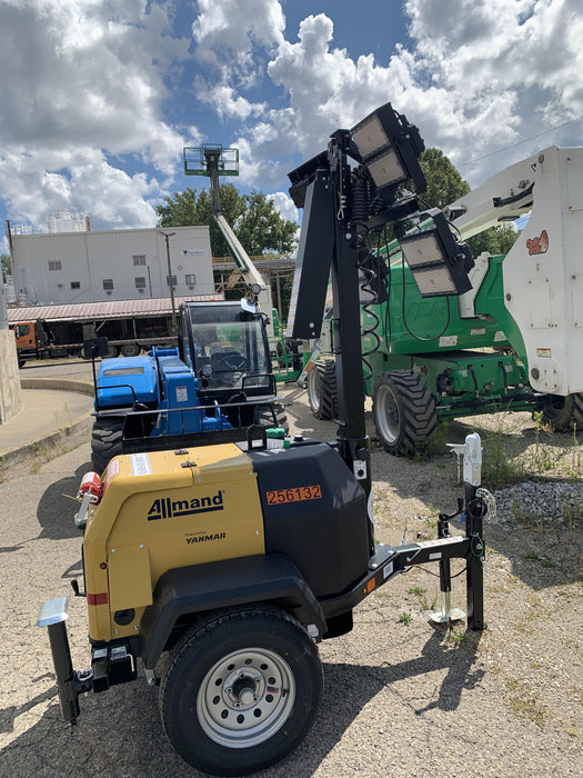 2022 Allmand NLV3GR (4) LED Light Fixture 350W, 23' Vertical Mast, 3kW Prime, Towable, ES Decals, T3