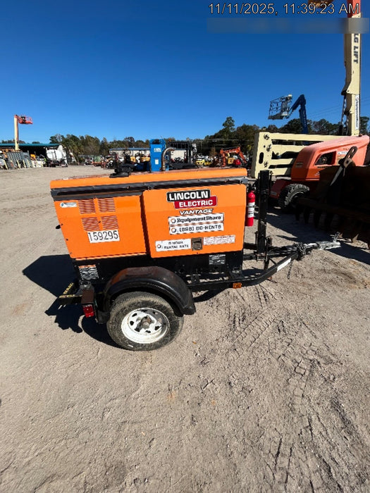 2021 Lincoln Electric Vantage 322 Vantage 322 Ready Pak 3 w/ Decals, ORANGE (includes trailer, cable rack, fender light kit) NO Telematics