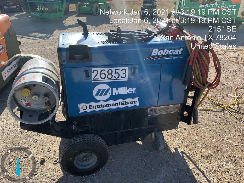 2019 Miller Electric BOBCAT 250 LP/Propane, Running Gear, Tank Bracket, Hose