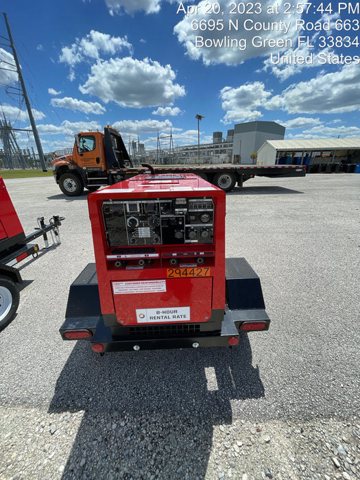 2023 Shindaiwa DGW400MDL Kubota D902 Engine, 23 HP, Dual Op Welder, Wire, Arc, Droop Stick, Tig, and CC Stick Functionality, Simulphase, 3 Phase and 1 Phase Gen Output, Single Axle NB Trlr, Slr Trckl Chrg 12V 12W, Fire Ext