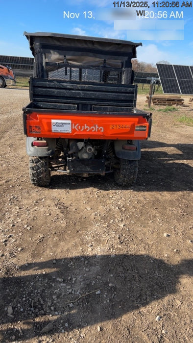 2022 Kubota RTV-X1140W-H Plastic Canopy, Windshield Acrylic Clear, LED Strobe Light, Wire Harness Kit, Back up Alarm
