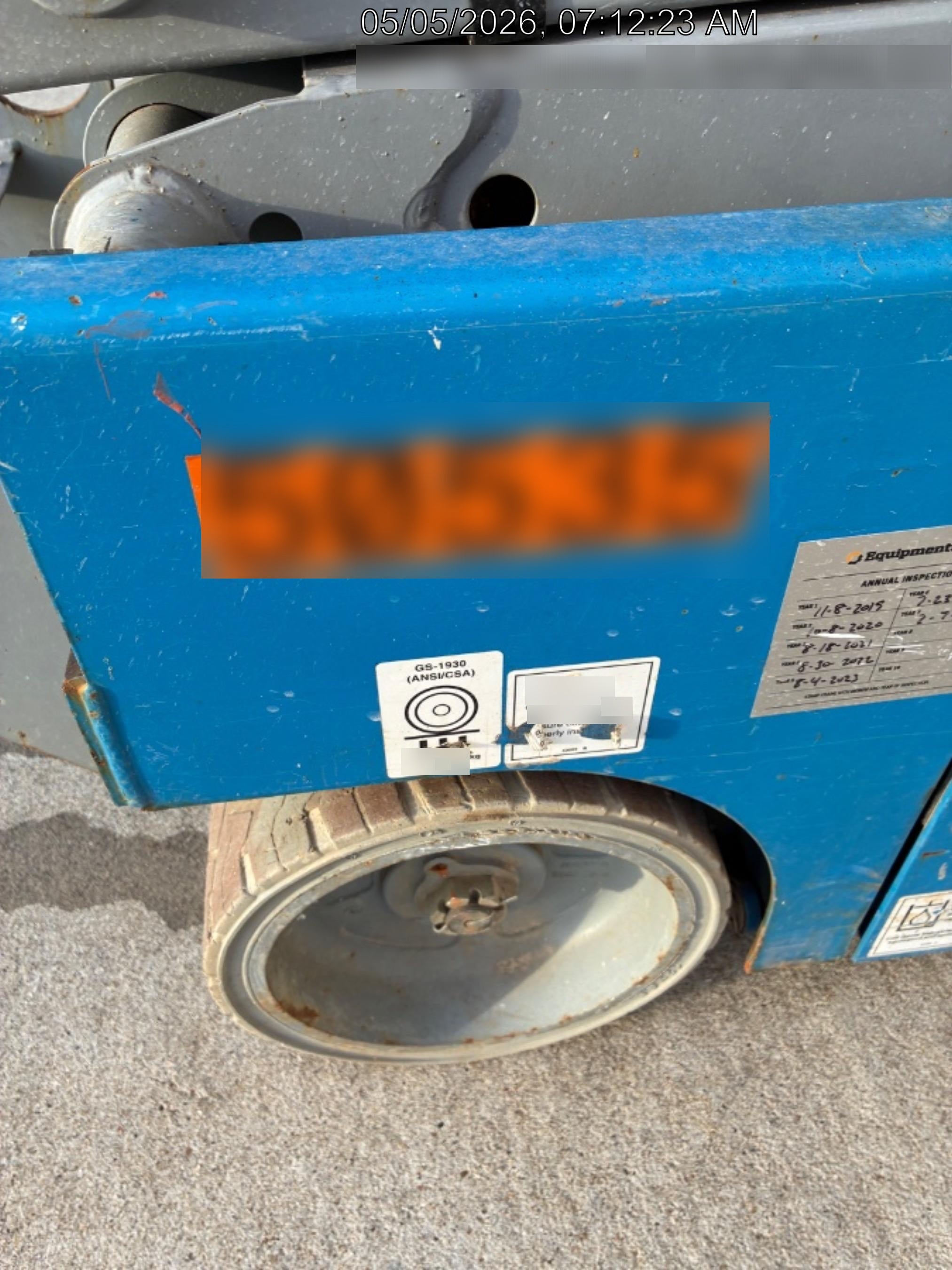 2019 Genie GS-1930 Fixed Rails with Chain Entry