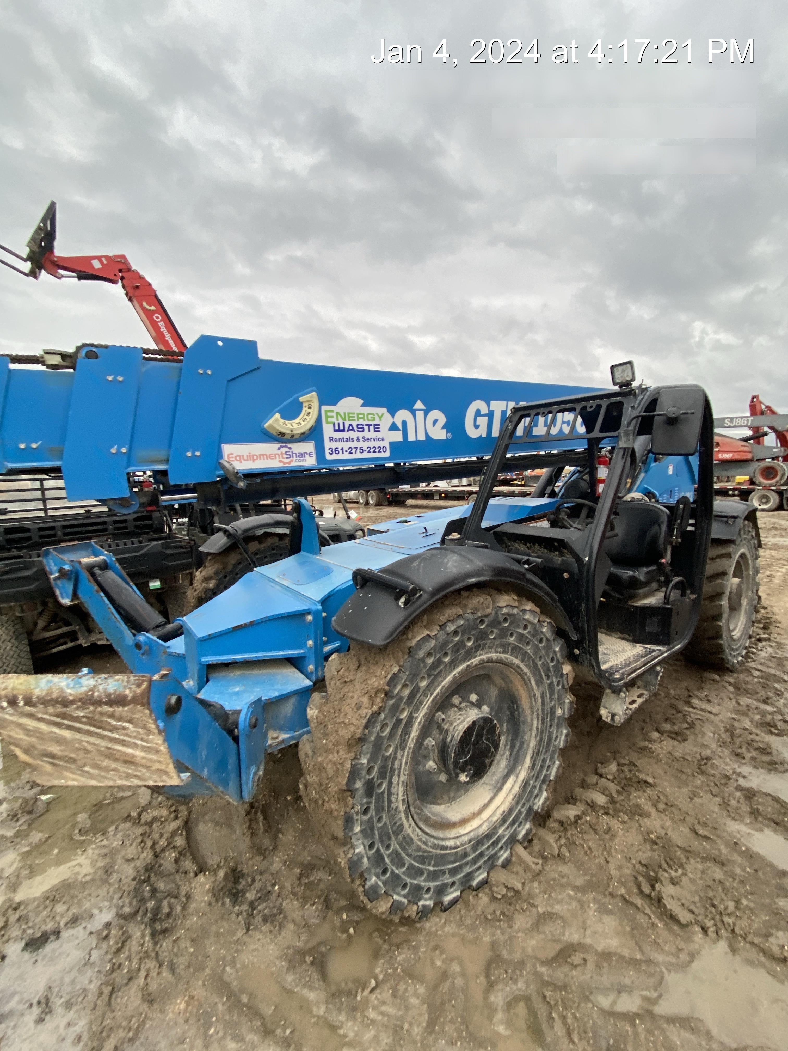 2017 Genie GTH-1056 Genie GTH1056, Solid Tires, 60" carriage, Open ROPS