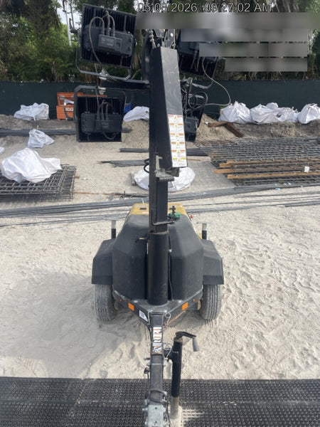 2022 Allmand NLV3GR (4) LED Light Fixture 350W, 23' Vertical Mast, 3kW Prime, Towable, ES Decals, T3