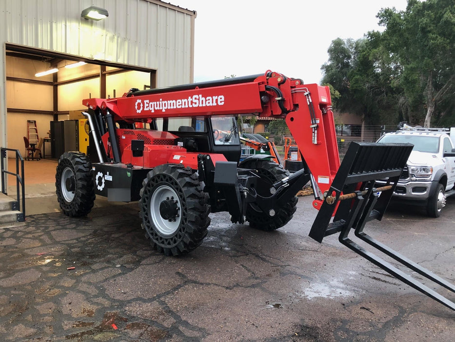 2020 Manitou MTA10055 Cab/Heat/Air, LED Work Lights, Solid Tires, Lift Hook, Beacon, Auxiliary Hydraulics w/66" Carriage and 60" Forks