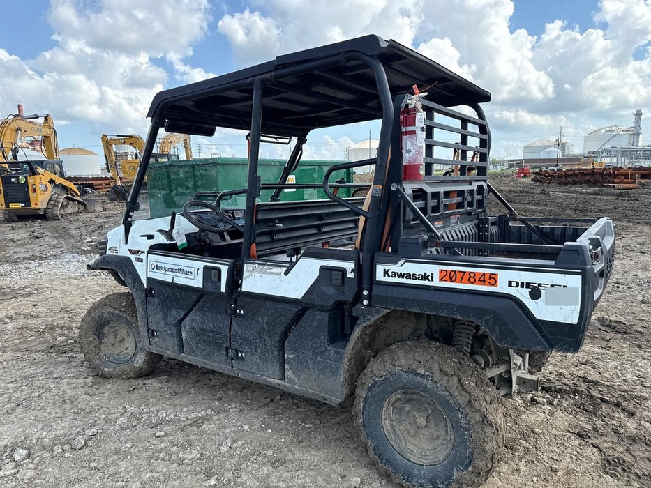 2022 Kawasaki Mule PRO-DXT Standard Options, Backup Alarm, Beacon, Plastic Hard Top, Poly Windshield, Horn Kit
