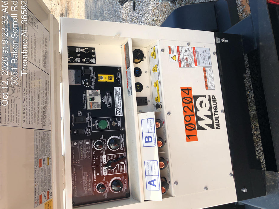 2020 Multiquip DLW400ESA4 400 amp Welder, 14kW, 120/240V, T4F Kubota, Trailer