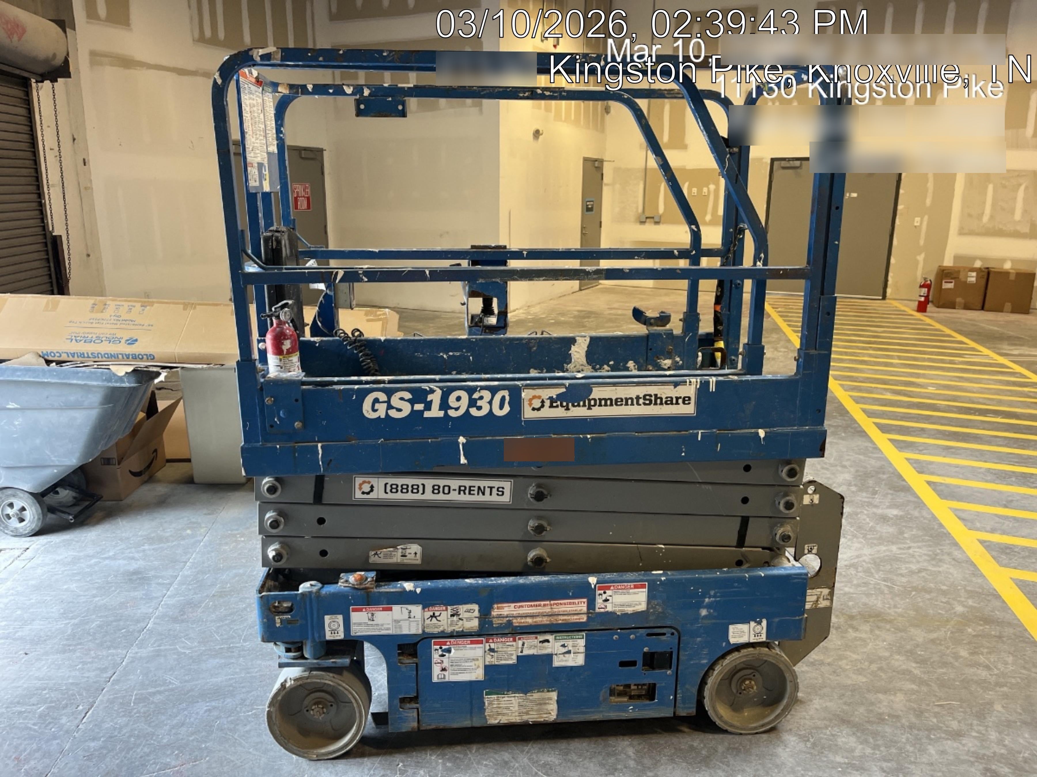 2019 Genie GS-1930 Fixed Rails with Chain Entry