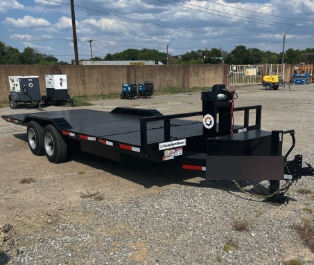 2024 TEXAS PRIDE TRAILERS 21' Lowboy Gravity Tilt Bed 14K Bumper Pull Trailer