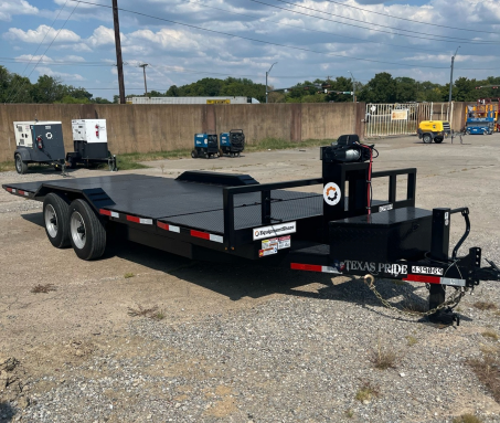 2024 TEXAS PRIDE TRAILERS 21' Lowboy Gravity Tilt Bed 14K Bumper Pull Trailer