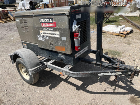 2019 Lincoln Electric Vantage 322 Ready-Pak 3, Two Wheel Trailer, Fender and Light Kit, Cable Rack