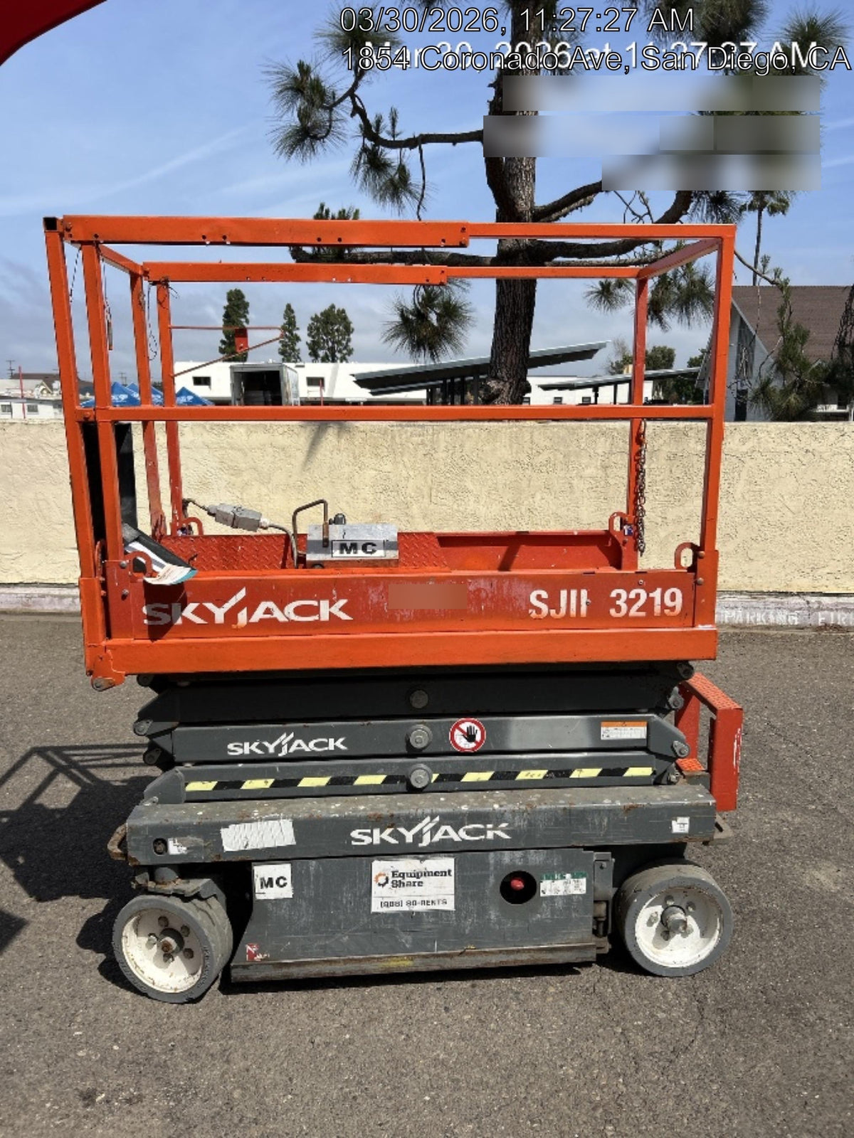 2016 Skyjack SJIII-3219 Standard Rental Specs