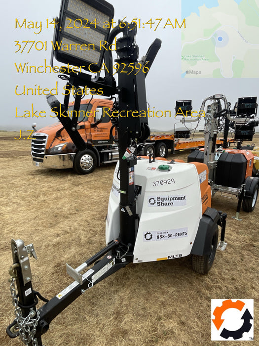 2023 Generac MLT2 Diesel, Flex Switch 120V Input, Powerzone Controller, 
(4) 320W LED Lights, 4kW Generator, 39.9 Gal Fuel Tank, 2" Ball, T3