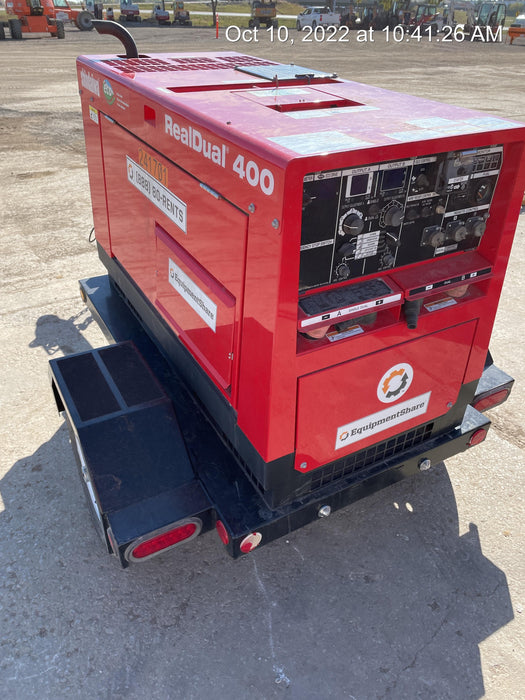 2022 Shindaiwa DGW400MDL Kubota D902 Engine, 23 HP, Dual Op Welder, Wire, Arc, Droop Stick, Tig, and CC Stick Functionality, Simulphase, 3 Phase and 1 Phase Gen Output, Single Axle NB Trlr, Slr Trckl Chrg 12V 12W, Fire Ext
