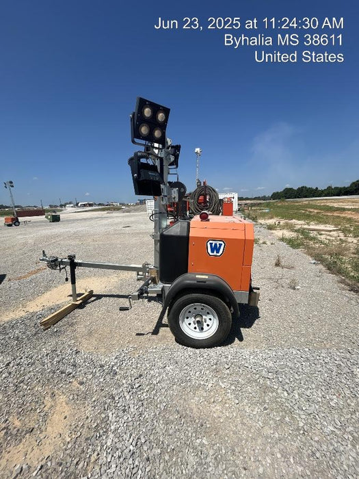 2025 Wanco WLTT-4MM4K Diesel, Mitsubishi L2E, 9.0HP @1800 rpm, Deep Sea Controller, Shore Power Plug, Auto Start, (4) 350W LED Floodlights, 4kW Generator, 60 Gal Fuel Tank, 2" Ball, T3